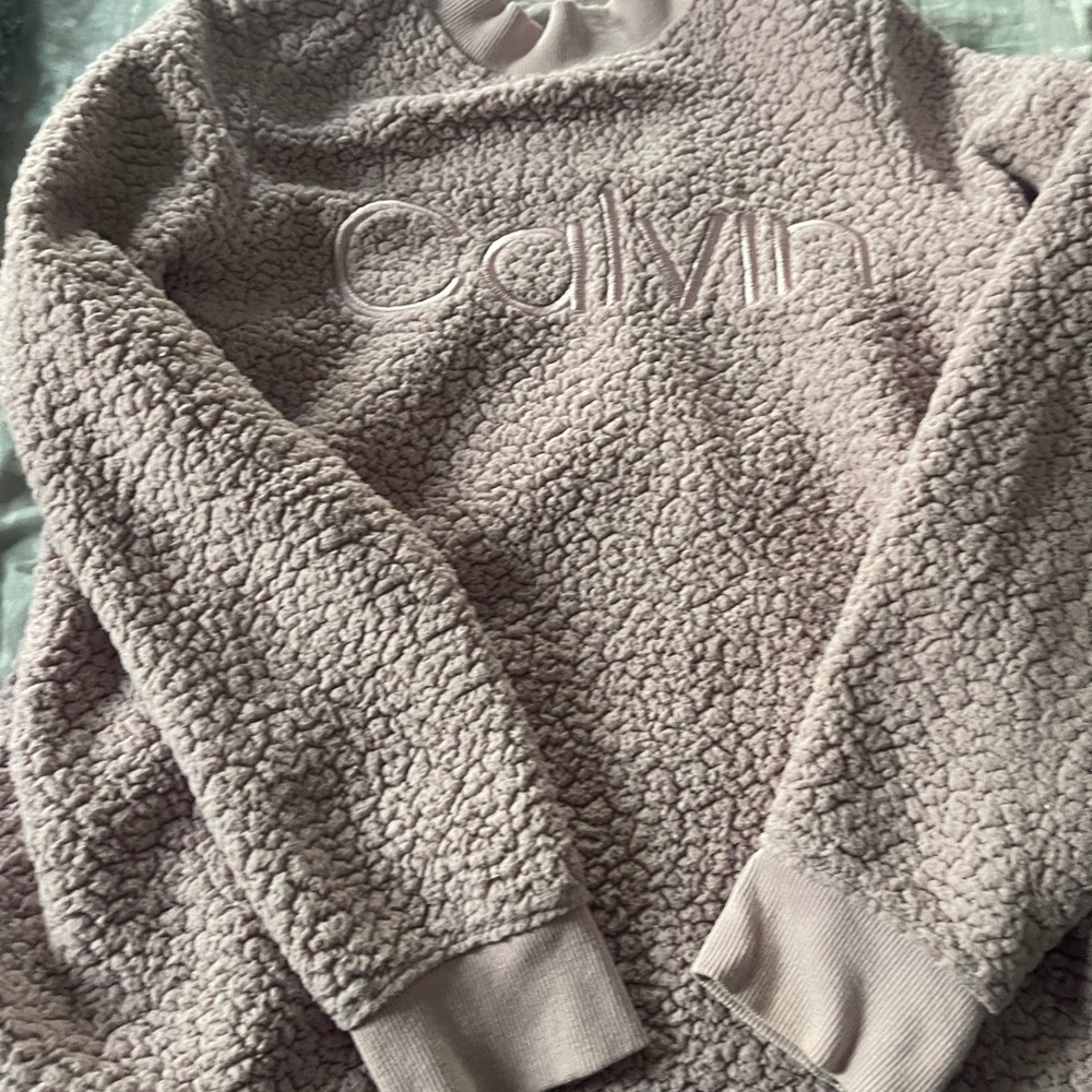 Calvin Klein Performance Textured Taupe Sweater